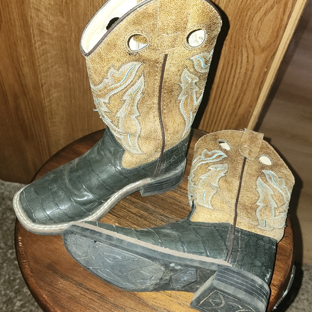 Alligator Print Western Cowboy Boots